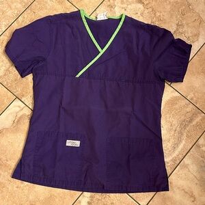 Purple Urbane Essentials Women's Crossover Scrub Top